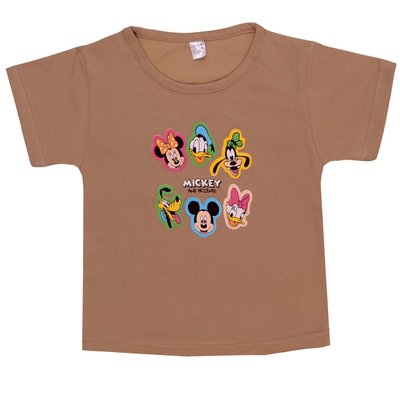 Детская футболка для мальчика, 100% хлопок кулир, коричневая 0601301міз-98 фото