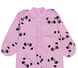 Боді для новонароджених дівчаток, футер (байка), 100% бавовна, колір рожевий з принтом "Панди" (ручка закрита) 3194-121-5662 фото 2