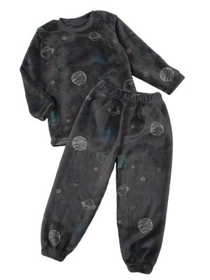 Піжама з велсофту для хлопчика "Космос" колір сірий 3279555-98 фото
