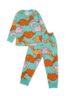 Пижама детская трикотажная, 100% хлопок, интерлок, "Динозавры" 3281110-92 фото