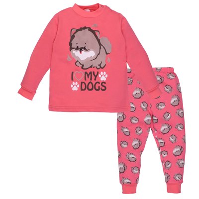 Піжама дитяча для дівчаток, 100% бавовна, колір - Рожевий 0102302шпц-86 фото