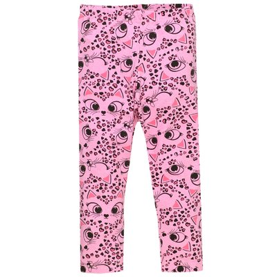 Дитячі штани, Дівчаткам, 95% бавовна 5% еластан - Кулір з еластаном, колір - Рожевий 1813235очі-92 фото