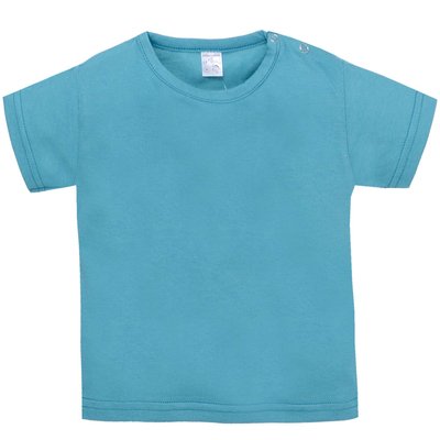 Детская футболка, 100% хлопок, голубая 0601101буш-80 фото