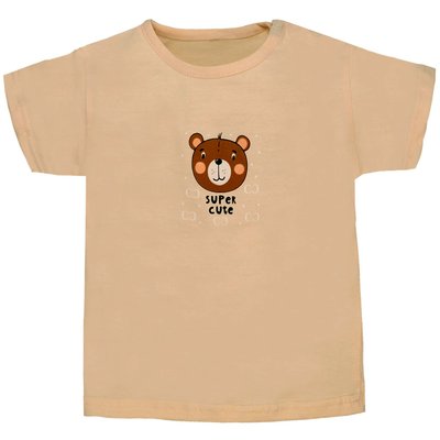 Дитяча футболка, 100% бавовна, бежева 0601301бем-80 фото