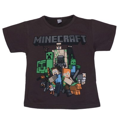 Детская футболка Майнкрафт, 100% хлопок, коричневая 0601301ккр-146 фото
