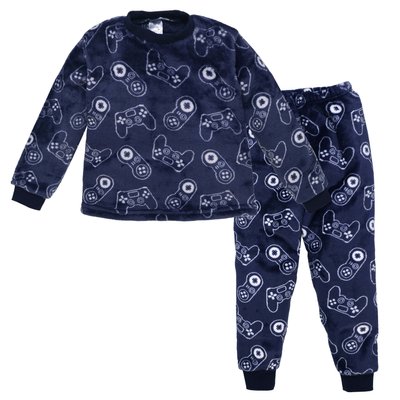 Піжама дитяча для хлопчиків, велсофт, колір - Синій 0110202джс-128 фото