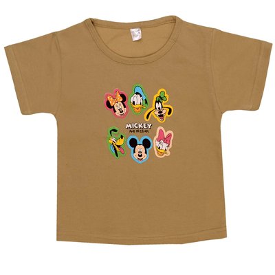 Детская футболка для мальчика, 100% хлопок кулир, коричневая 0601301муц-98 фото