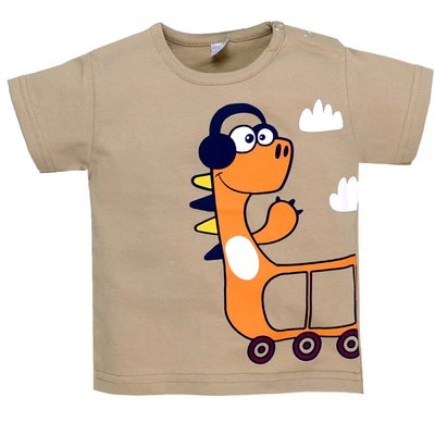 Дитяча футболка, 100% бавовна, бежева 0601301гім-80 фото