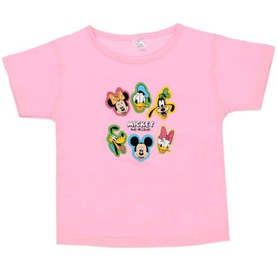 Детская футболка для девочки, 100% хлопок кулир, розовая 0601301мік-98 фото