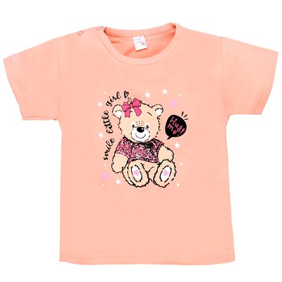 Дитяча футболка, 100% бавовна, рожева 0601301звя-98 фото