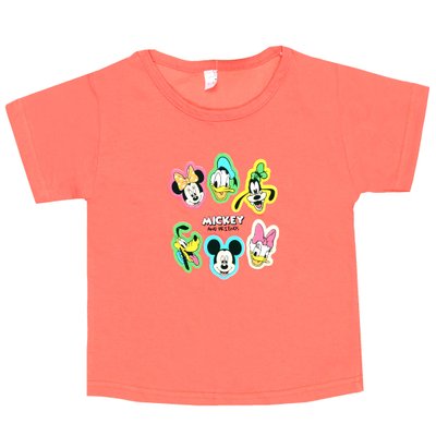 Детская футболка для девочки, 100% хлопок кулир, кораловая 0601301міч-98 фото